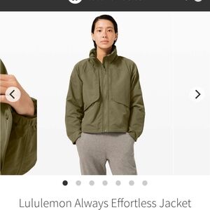 Lululemon Always Effortless Jacket Medium Olive 14